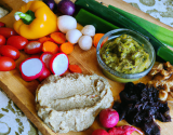 Légumes frais et tapenade