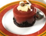 Fondant chocolat, poires et fraises