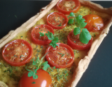 Tarte feuilletée moutarde et tomate