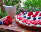 Gâteau aux fruits rouges et crème mascarpone