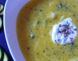 Velouté de courgettes au chèvre