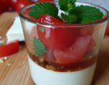 Verrine panna cotta chèvre et tomates confites