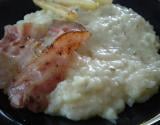 Risotto aux asperges et lard croustillant