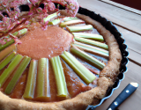 Tarte à la rhubarbe légère