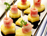 Amuses-bouches ananas et jambon cru