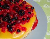 Cheesecake ricotta-fruits rouges au lemon curd