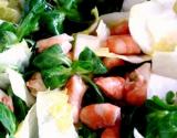 Salade & crevettes au vinaigre d'hibiscus