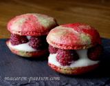 Macarons framboise pistache