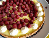 Tarte framboises-chocolat blanc