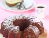 Gâteau léger de semoule complète au chocolat et poires williams