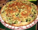 Tarte aux courgettes et lardons