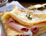 Crêpes au jambon et chèvre