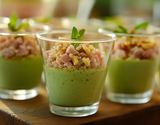 Verrines courgette jambon noix de cajou