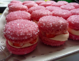 Macarons gariguette basillic