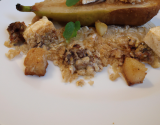 Crumble poires et foie gras