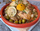 Tajine de volaille au citron confit, boulgour