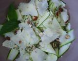 Carpaccio de courgettes au Cantal