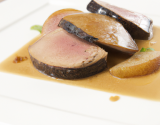 Foie gras de canard, réduction à la poire