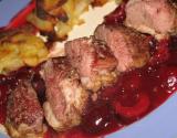 Magret de canard et sa sauce cerise