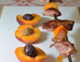 Brochette d'abricot et magret de canard