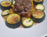 Timbale d'agneau aux courgettes