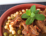 Tajine de rognons d'agneau aux pois chiches