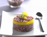 Tartare de canard, mangue et sardine marinée, de Fabrice Biasolo