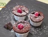 Fondant au chocolat et aux framboises