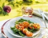 Brochettes de langoustines aux abricots