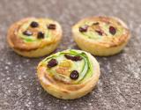 Tartelettes courgettes roquefort et cranberries