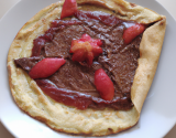 Galette au Nutella et à la confiture de fraise