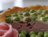 Quiche jambon et petits pois