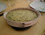 Clafoutis léger de courgettes au roquefort