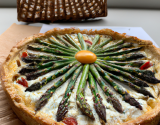 Tarte aux asperges et au chèvre