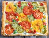 Tarte multicolore aux tomates