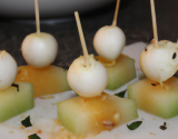 Brochettes de melon et sa suite