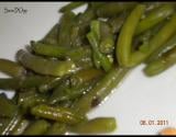 Haricots verts cuits au court bouillon aux algues