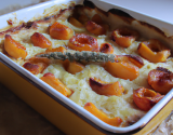 Gratin pain d'épices et abricots