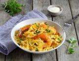 Farfalle aux gambas et potimarron