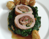 Roulade de lapin aux épinards et foie gras