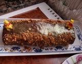 Bûche façonnée en gâteau roulé