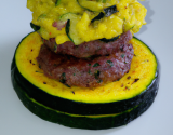 Hamburger de polenta aux courgettes