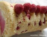 Bûche glacée, vanille framboises