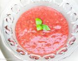 Soupe de rhubarbe et fraise sans sucre ajouté