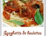 Spaghettis de boulettes de thon à la sauce tomate