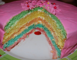 Gâteau arc-en-ciel maison