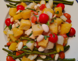 Salade de haricots de soissons au haddock, tomate ananas et estragon