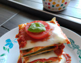 Lasagnes tomate mozzarella et pesto