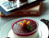 Mousse de tapioca au coulis de fruits rouges