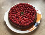 Gâteau tout chocolat, framboises